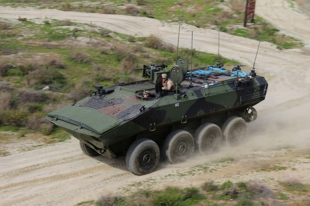 Marines driving an ACV