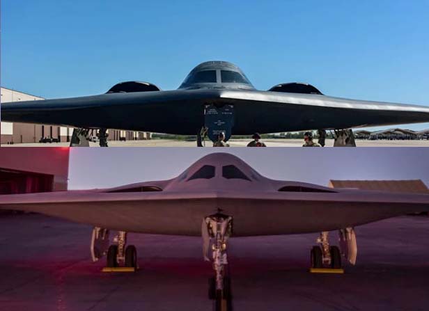 B-2 Spirit and B-21 Raider bomber aircraft