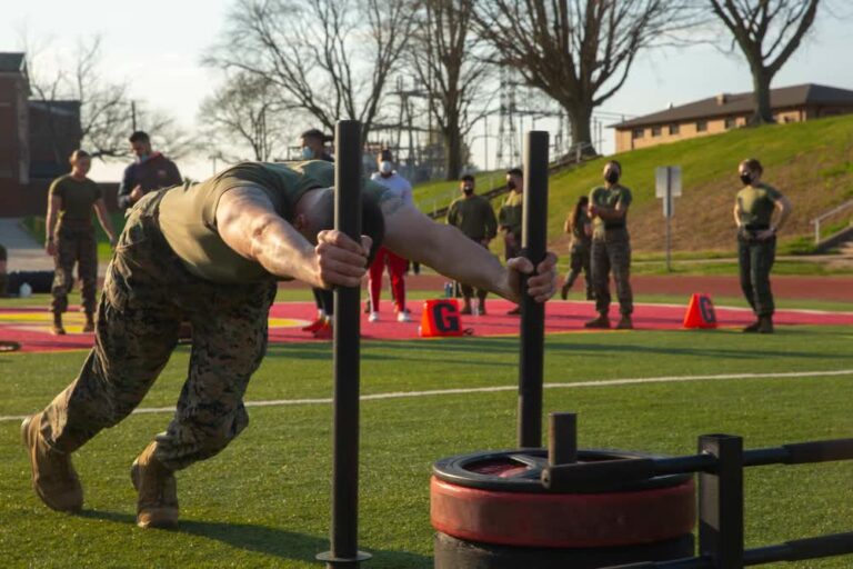 Marines sleigh push